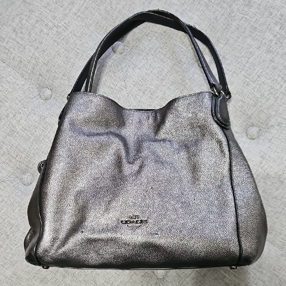 Coach Shimmering Silver Hobo Bag